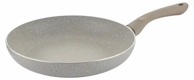 Produktbild von FLORINA - Bratpfanne aus Aluminium SANDY ORGANIC I 28 cm Durchmesser I Pfanne Induktion I Antihaftbeschichtet Universalpfanne I Geeignet für Induktionsherd, Gasherd und Elektroherd (Grau)