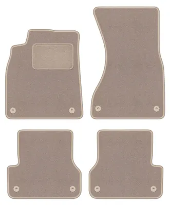 Productafbeelding van Velours automatten voor Audi A7 vanaf 2011 (coupé) – 4-delig, beige, op maat – Wielganizator LUX