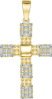 Zdjęcie produktu dla Wisior 375/- złoto 2,9 cm, wielokolorowy, cyrkonia 334340041-2