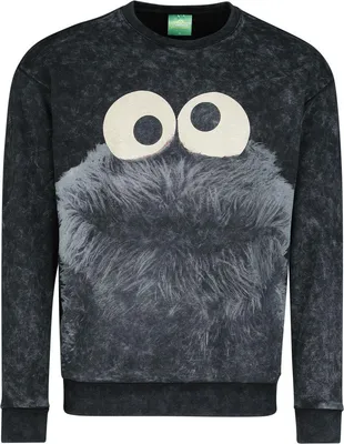 Produktbild von Sesame Street Sweatshirt Herren Krümelmonster - Oversized schwarz S