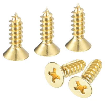 Productafbeelding van 10 Stuks houten schroeven M5×16 mm met kruiskop en verzonken kop
