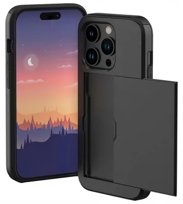 Immagine prodotto di imoshion Cover posteriore con scomparto per carte iPhone 15 Pro - Nero