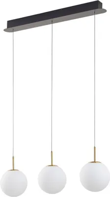 Produktbild von Lucande LED-Hängeleuchte Joran, 3-flammig, weiß, Glas