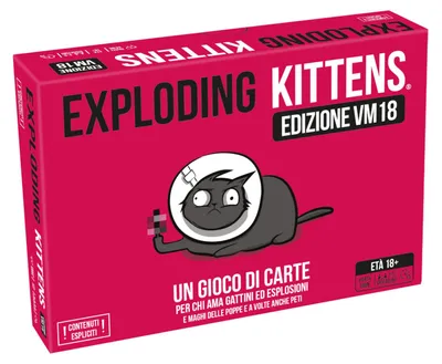 Immagine prodotto di Asmodee Exploding Kittens VM18 - Edizione Rosa - Gioco di carte per adulti - 2-5 giocatori - Edizione italiana