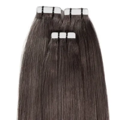 Immagine prodotto di hair2heart Premium Tape Extensions Capelli Umani Lisci - 10 pásků 2,5g 40cm Castano Cenere