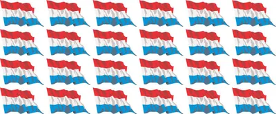 Produktbild von Mini Aufkleber Set - Pack wehend - 33x20mm - selbstklebender Sticker - Luxemburg - Flagge / Banner / Standarte fürs Auto, Büro, zu Hause und die Schule - 24 Stück