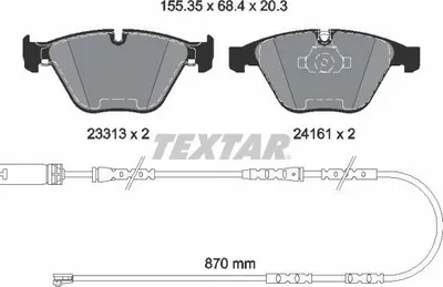 Produktbild von TEXTAR Bremsbeläge Satz Vorne für BMW 3 Limousine (E90) 2331307