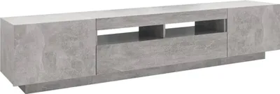 Obrázek produktu pro vidaXL TV skříňka s LED světly Betonová šedá 200x35x40 cm