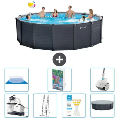Produktbild von Graphite Panel Pool Rund - 478x124 cm - 8-teilig  S616