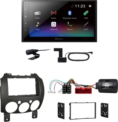Produktbild von Pioneer DMH-A340DAB USB Bluetooth MP3 Bluetooth Einbauset für Mazda 2 2008-2014