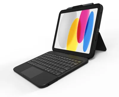 Immagine prodotto di ZAGG Tough Keys, QWERTZ, tedesco, touchpad, Apple, iPad 10a generazione, nero