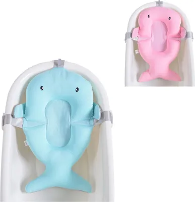 Produktbild von Cangaroo Babybadenetz Bailey Badekissen, Badeauflage, Kunststoff Clips ab Geburt blau