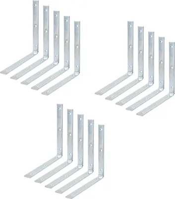 Image de Alberts 824969 Balkenwinkel - schwarz - kunststoffbeschichtet - 250 x 250 x 26 x 6 mm, 15er Set