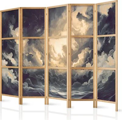Obrázok produktu pre Japonské plátno Pozadia a vzory 225x172 cm 5-dielne sivé