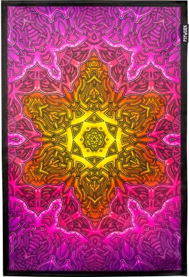 Produktbild von PSYWORK Schwarzlicht Stoffposter Neon "Shining Star", 40x60cm