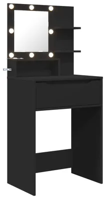 Obrázek produktu pro vidaXL Toaletní stolek do ložnice, černý, 60 x 39,5 x 135 cm