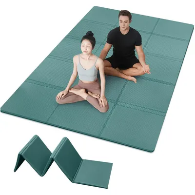 Zdjęcie produktu dla Składana mata do jogi, antypoślizgowa, wykonana z TPE, o wymiarach 200x130x1 cm, idealna do ćwiczeń fitness i jogi