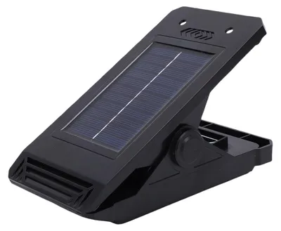 Produktbild von Solar-Klemmleuchte mit Bewegungsmelder, solarbetriebene Außenwandleuchte für Garten, Terrasse und Wege, wetterfeste Sicherheitsbeleuchtung
