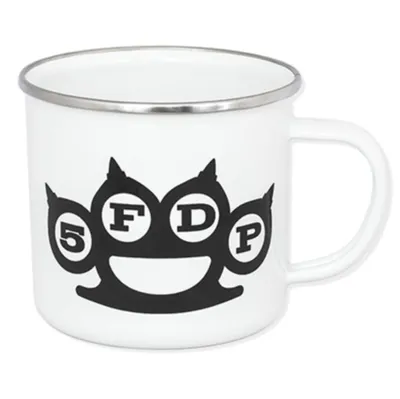 Produktbild von KKL Five Finger Death Punch Emaille Becher White Logo