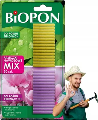 Obrázek produktu pro BIOPON hnojivo na kvetoucí a zelené rostliny 30ks.