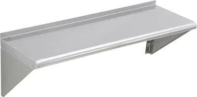 Obrázek produktu pro SucceBuy 12" x 36" nerezová police, nástěnná plovoucí police s držáky, nosnost 250 liber, robustní úložná police pro restaurace, kuchyně, bary, domácnosti