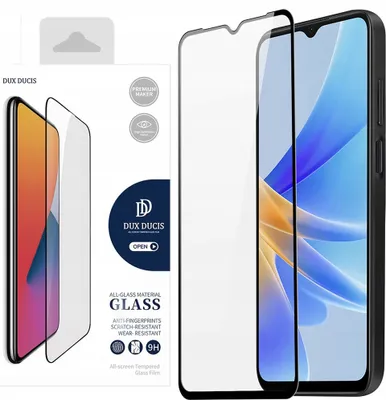 Obrázok produktu pre Dux Ducis Odolné tvrdené sklo 9H pre Oppo A17 s čiernym rámom