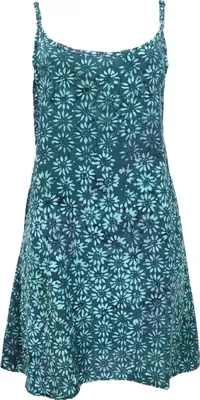 Produktbild von Boho Strandkleid, Minikleid, Sommerkleid, Trägerkleid - Petrol, Damen, Grün, Viskose, Kleider