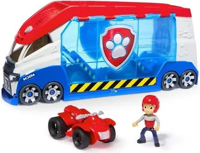 Zdjęcie produktu dla Camion Pat' Patrouilleur 3.0, Centrum Dowodzenia, Podwójna Wyrzutnia Pojazdów, Mieści 6 Pojazdów i Figurek, 70 cm Długości