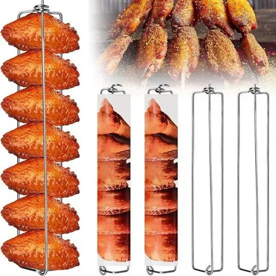 Imagen del producto de Rejilla para asar alitas de pollo y muslos - juego de 4 piezas