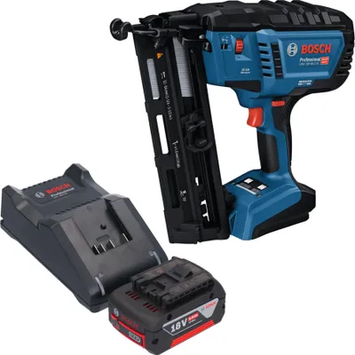 Obrázok produktu pre Bosch GNH 18V-64-2 M Professional akumulátorová klincovačka na drevo 18 V 1,6 x 32 - 64 mm + 1x akumulátor 5,0 Ah + nabíjačka