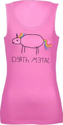 Produktbild von Tierisch Tank-Top Damen Death Metal Unicorn Top pink L