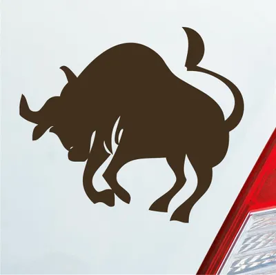 Produktbild von Auto Aufkleber Sternzeichen Stier Bulle Bull PKW Car KFZ Roller 10x9 cm Braun Sticker Heckscheibenaufkleber