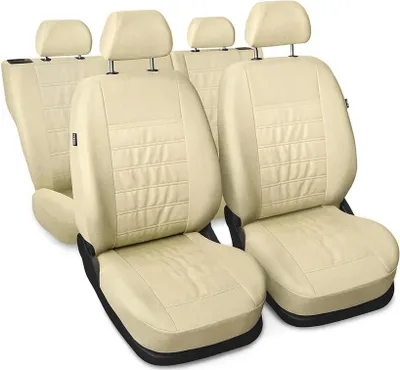Produktbild von Autositzbezüge Universal Schonbezüge Sitzauflage PKW Auto Beige für Mercedes 190