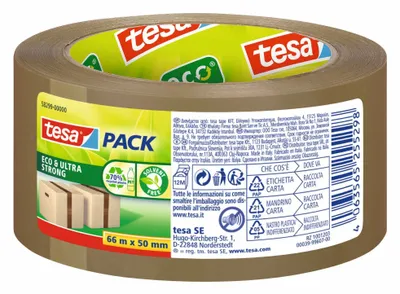 Productafbeelding van tesa® 58299-00000-00 Verpakkingstape PET ECO, ultra sterk - 50 mm x 66 m, bruin
