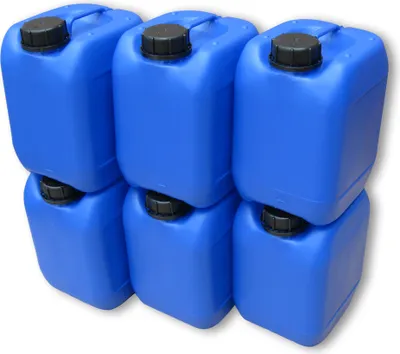 Produktbild von 6 Stück 5 Liter 5 L Kanister Wasserkanister Campingkanister Farbe blau lebensmittelecht DIN51 (6x5knb51)