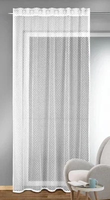 Produktbild von Fertigschal verdeckte Schlaufen Pavlo - Größe (HxB): 245x140cm Farbe: Weiß