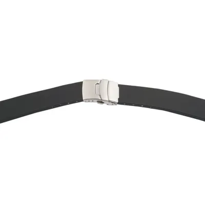 Produktbild von SELVA Kautschukband, Schwarz, mit Faltschließe, Uhrenarmband