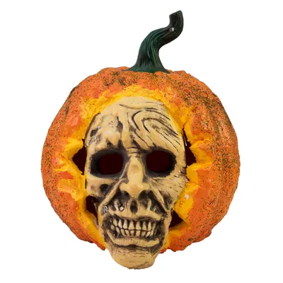 Produktbild von EUROPALMS Halloween Totenkopf-Kürbis, 26cm