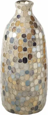 Produktbild von Boltze Vase KEMIS, Glas-Mosaik, Farbmix in Braun und Beige, Höhe 32,5 cm