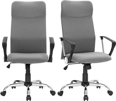 Produktbild von SONGMICS Chefsessel (2 St), Atmungsaktiver Netzbezug, Grau
