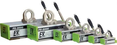 Produktbild von FLAIG Lasthebemagnet FX-600, Breite:nv, Länge:nv, Farbe:nv, Höhe:nv, Durchmesser (Ø):nv, Haltekraft:nv, Magnethöhe h:nv, Bauform:nv, Flachmaterial Tragfähigkeit* max.:150 kg
