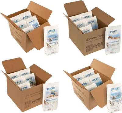 Produktbild von Badesalz Bundle 4 verschiedene Badesalze 19,8kg Paket