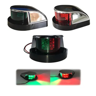 Produktbild von Boots-Navigationslichter LED 12V, Rot/Grün Buglichter, wasserdichte Signallichter für Yacht und Ponton,für Yacht, Marine, Fischerboot