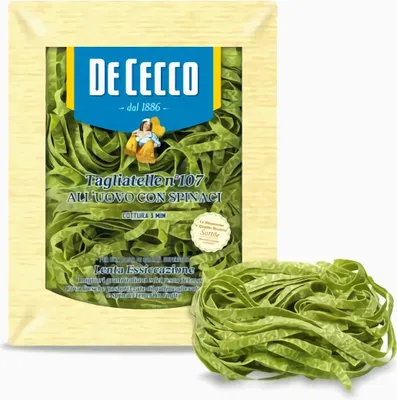 Zdjęcie produktu dla Tagliatelle ze szpinakiem Spinaci 250g - De Cecco