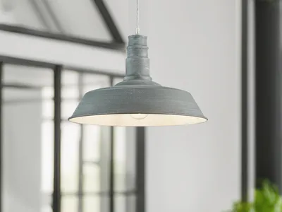 Produktbild von Pendelleuchte Metallschirm grau Ø 36cm