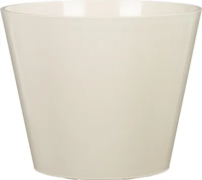Produktbild von Scheurich Purista 30, Blumentopf/Pflanzkübel, rund,  aus Kunststoff Farbe: Avorio, 30 cm Durchmesser, 24,2 cm hoch, 10 l Vol.