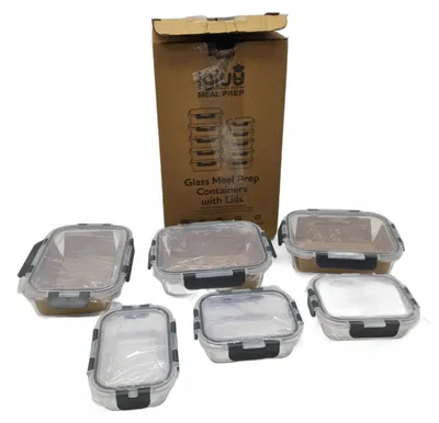 Produktbild von Lebensmittel-Aufbewahrungsbehälter Igluu Meal Prep Glas transparent 2 Größen Set