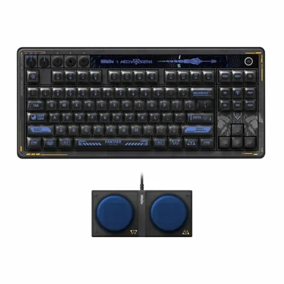 Obrázok produktu pre 8Bitdo Retro 87, Káblový a bezdrôtový, USB + RF Wireless + Bluetooth, Mechanický spínač kláves, QWERTY, RGB LED, Čierna