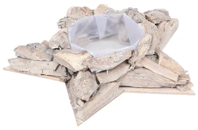 Produktbild von Pflanzschale Rund in Ø 25 x 5 cm, Dekoschale aus Treibholz