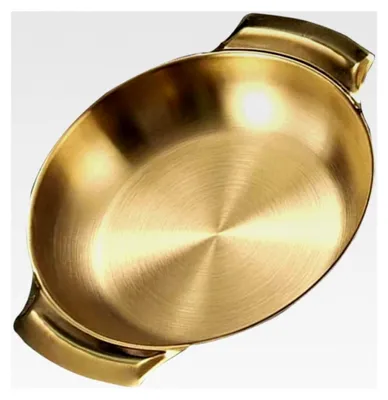 Produktbild von 16 cm Edelstahl Mehrzweckkochtopf mit Doppelgriffen, hitzebeständiger Serviertopf für Camping und Kochen, leicht zu reinigen und robust